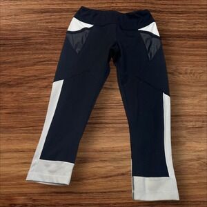 Yogalicious Crop Leggings High Waist‎ Activewear Yoga Pants Black White M